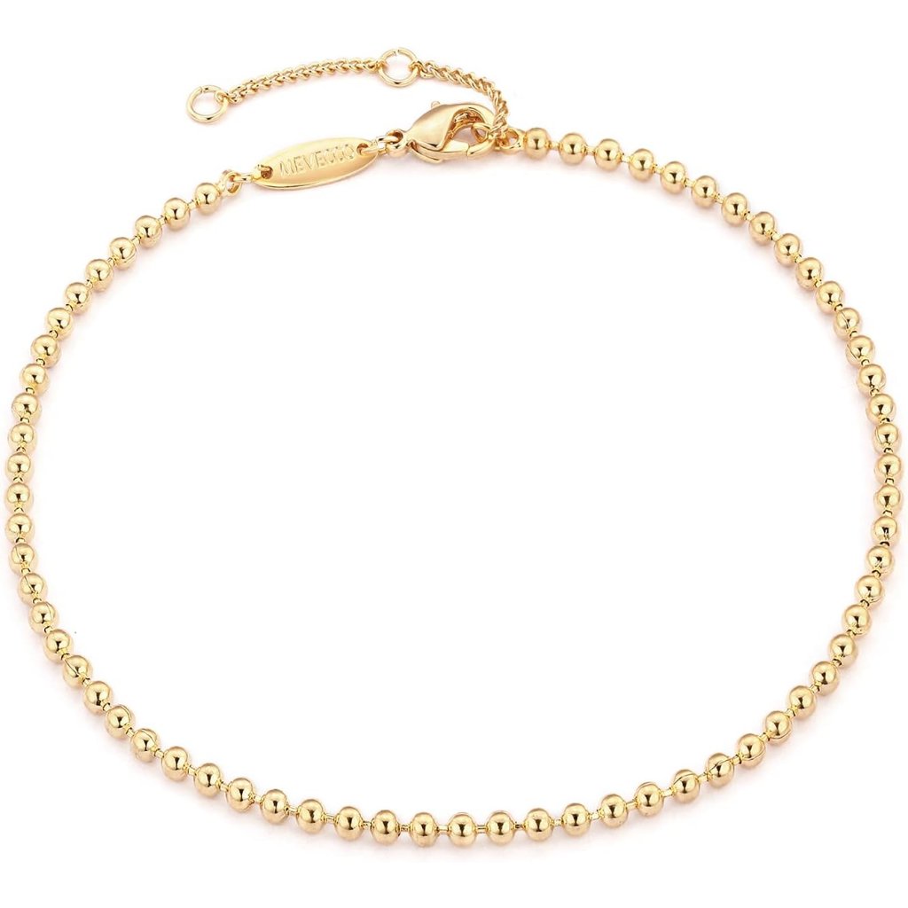 Anklet For Women Gold Chain 14k Gold Plated Dainty Boho Beach Summer Simple Foot